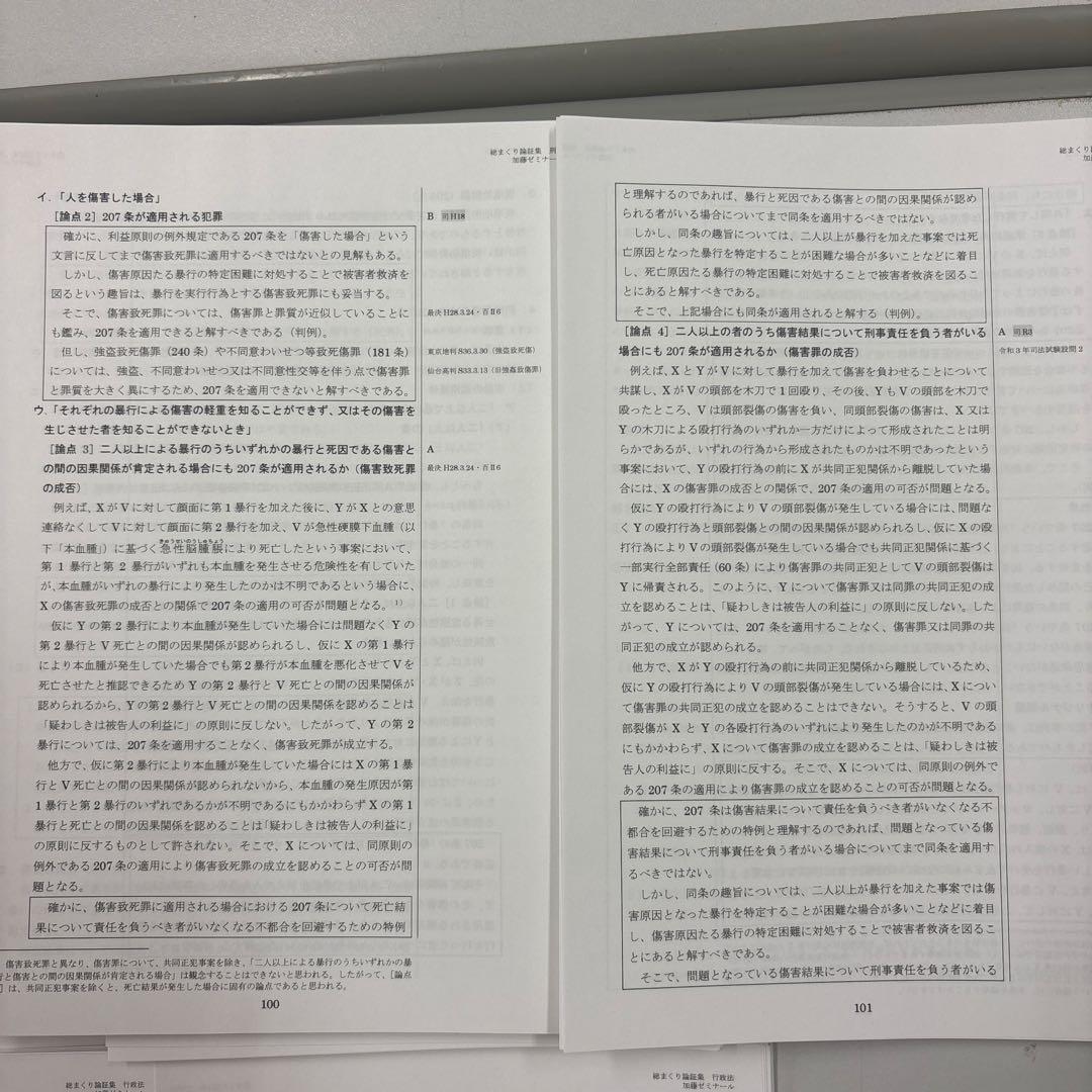 加藤ゼミナール　総まくり論証集　2024年度版