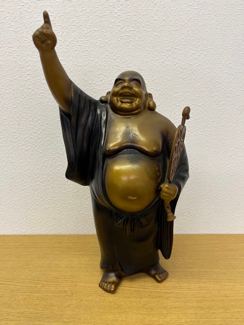 布袋様　置物　ブロンズ製　七福神　縁起物　骨董品
