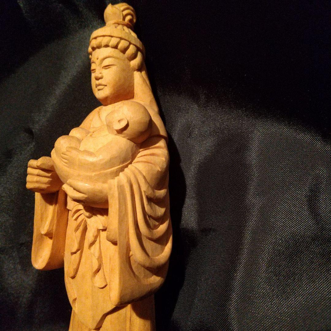 128000円■高級柘植仏像■A3 大黒天 大日如来 鬼子母神 弥勒菩薩 立像
