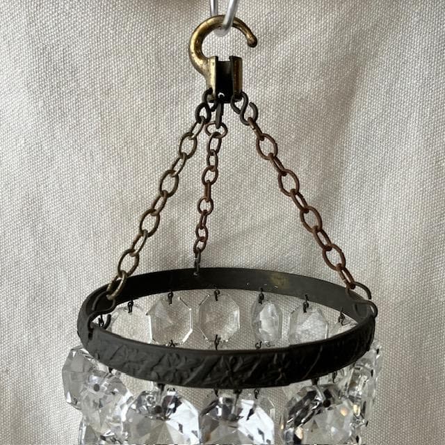 フランスアンティーク◆バッグシャンデリア小さめ＃雅姫さん家具ミラー棚オクトゴナル