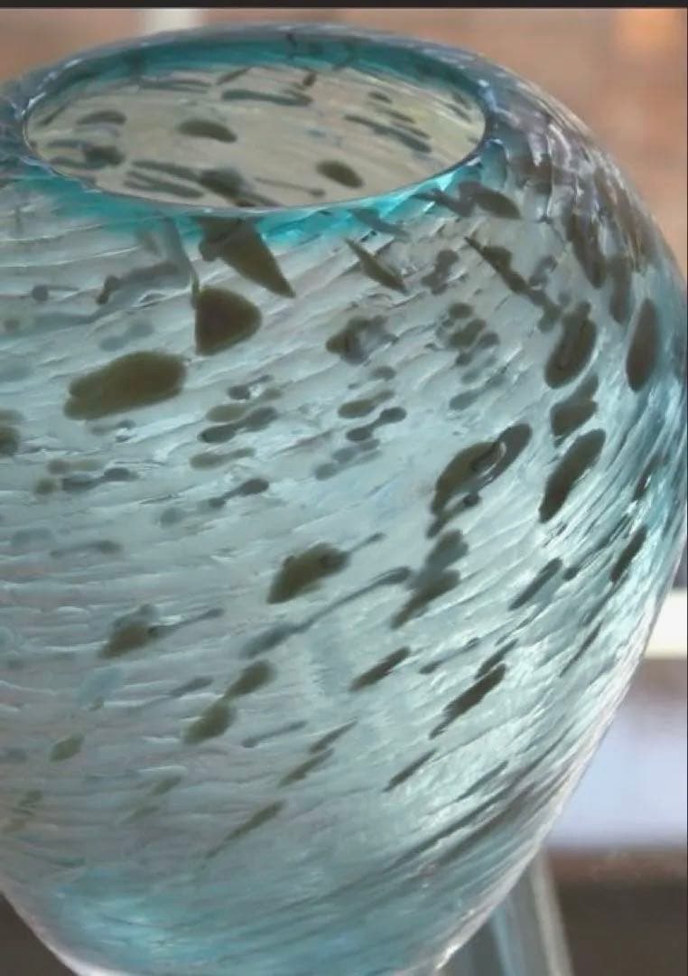 イイノナホ ガラス 作家 花器 フラワーベース　オブジェ