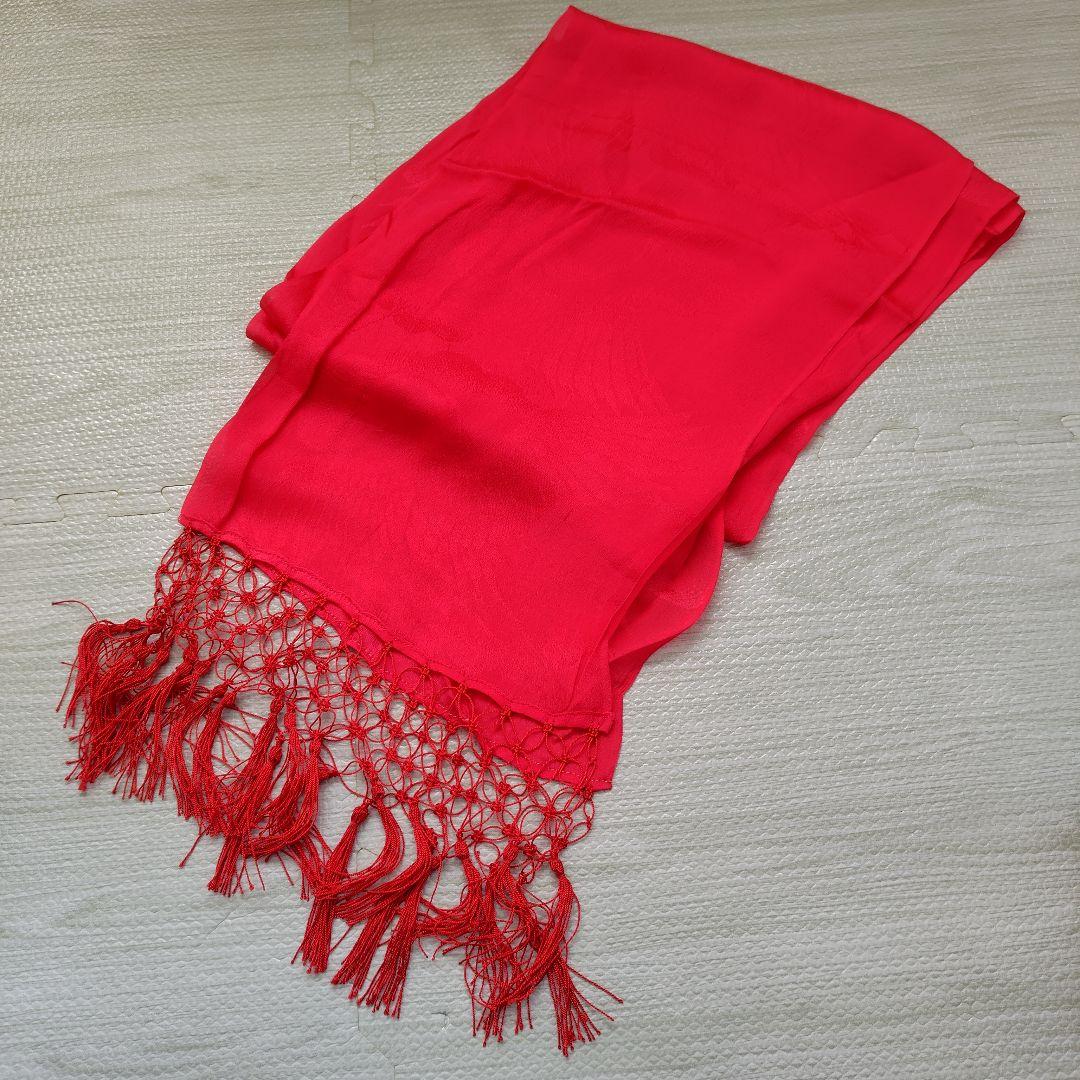 花柄のオレンジ着物と帯と志古貴　3点　七五三