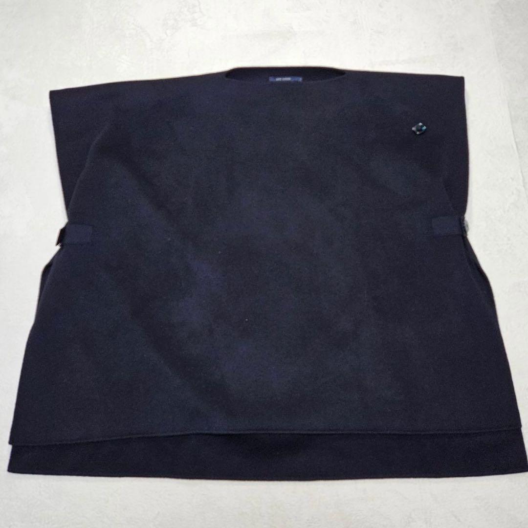 【美品】SOFIE D'HOORE カシミヤ混　ポンチョコート　1 ネイビー