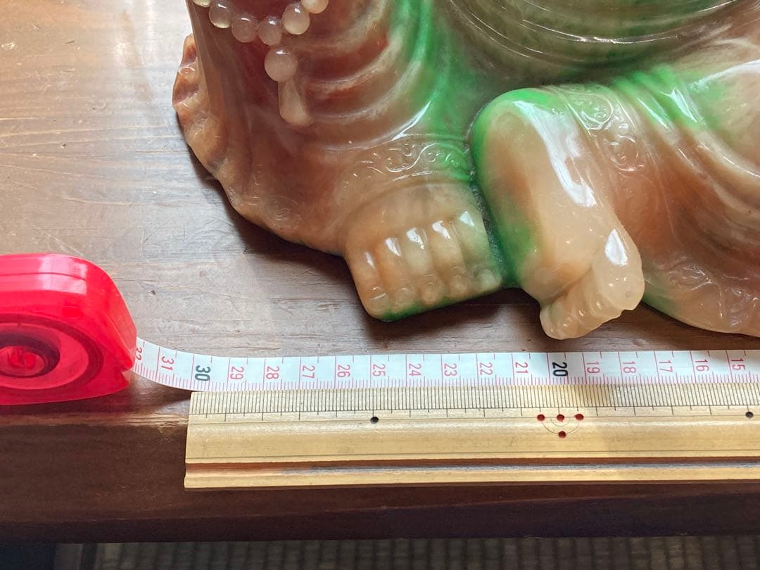 七福神　布袋様　翡翠？　瑪瑙？　置物　中古　縁起物　重量10k超