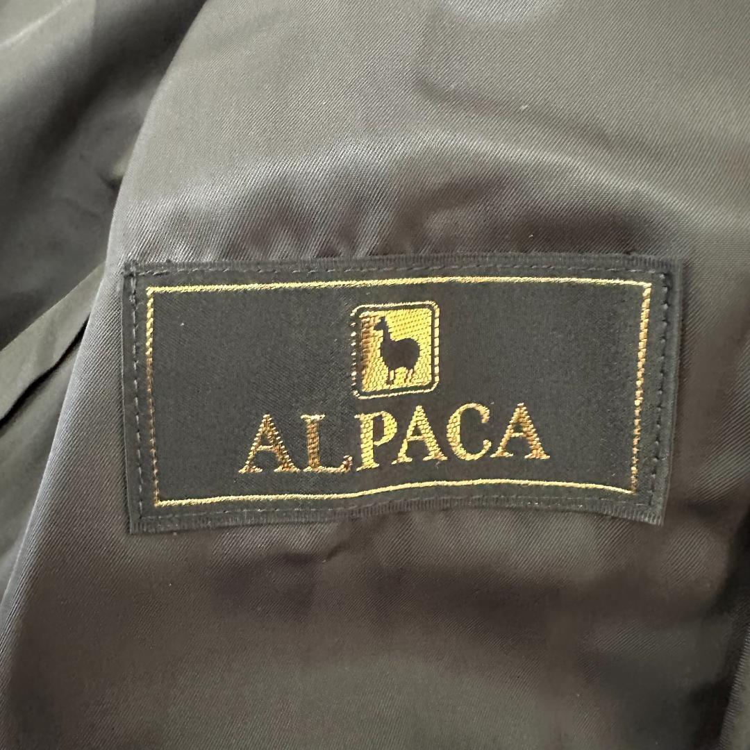 【極美品】ジャストメリー ミンクファー付きアルパカウールコート F ブラック