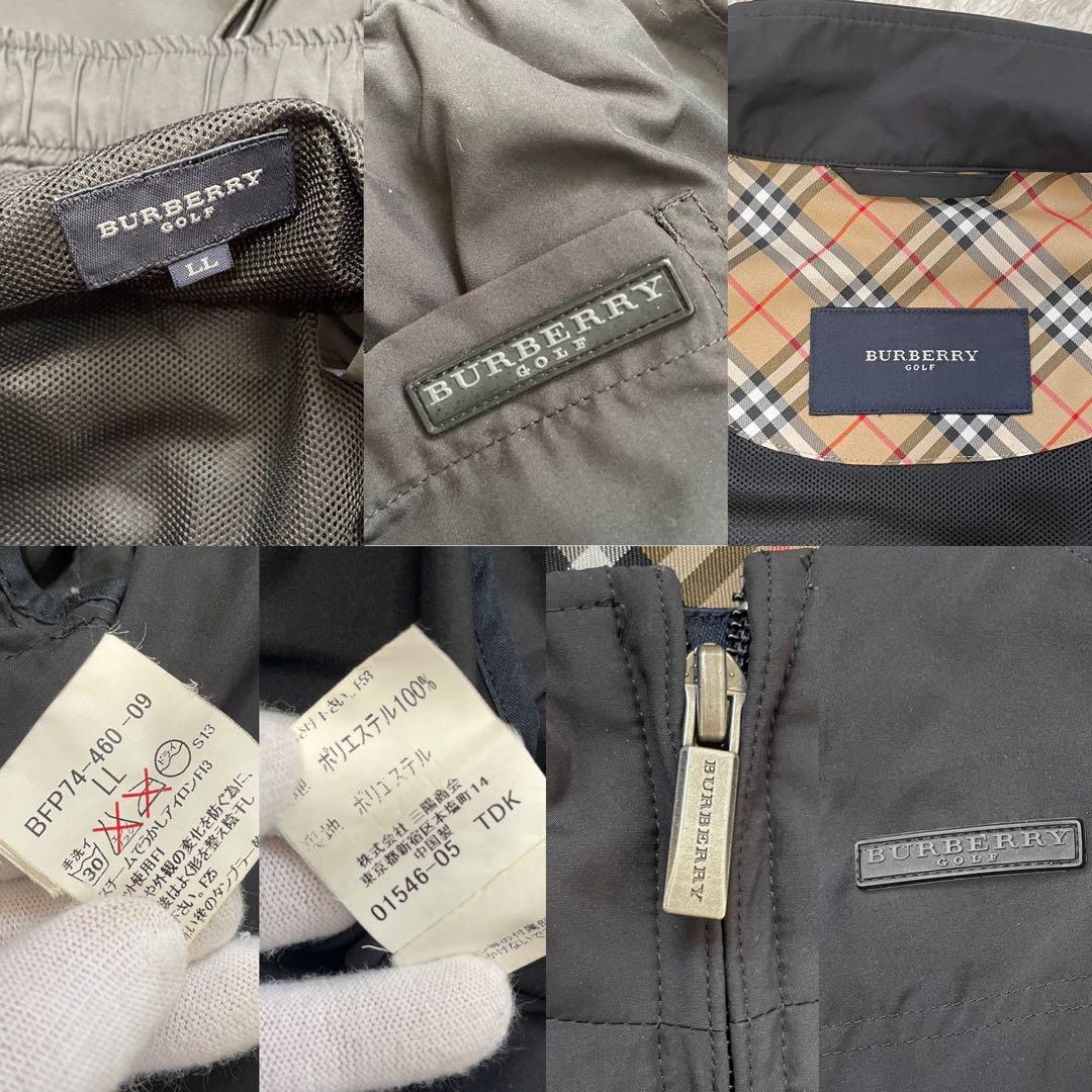 美品 バーバリーゴルフ ナイロン セットアップ 黒 XL ノバチェック