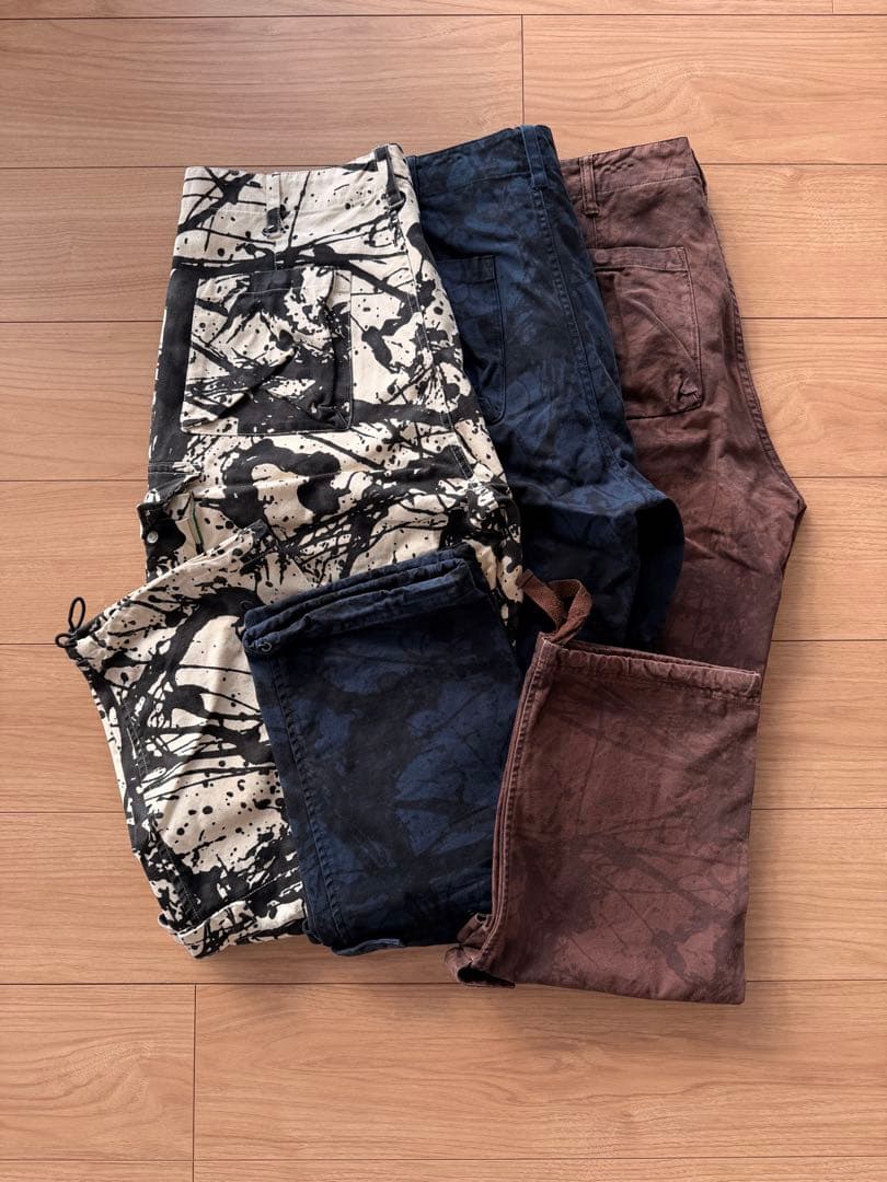 90s GOODENOUGH ドリップ ペイント カーゴパンツ 3本セット