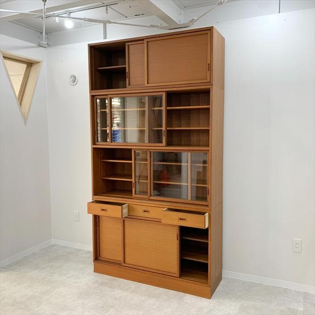 70sヴィンテージジャパンチークカップボード（食器棚）