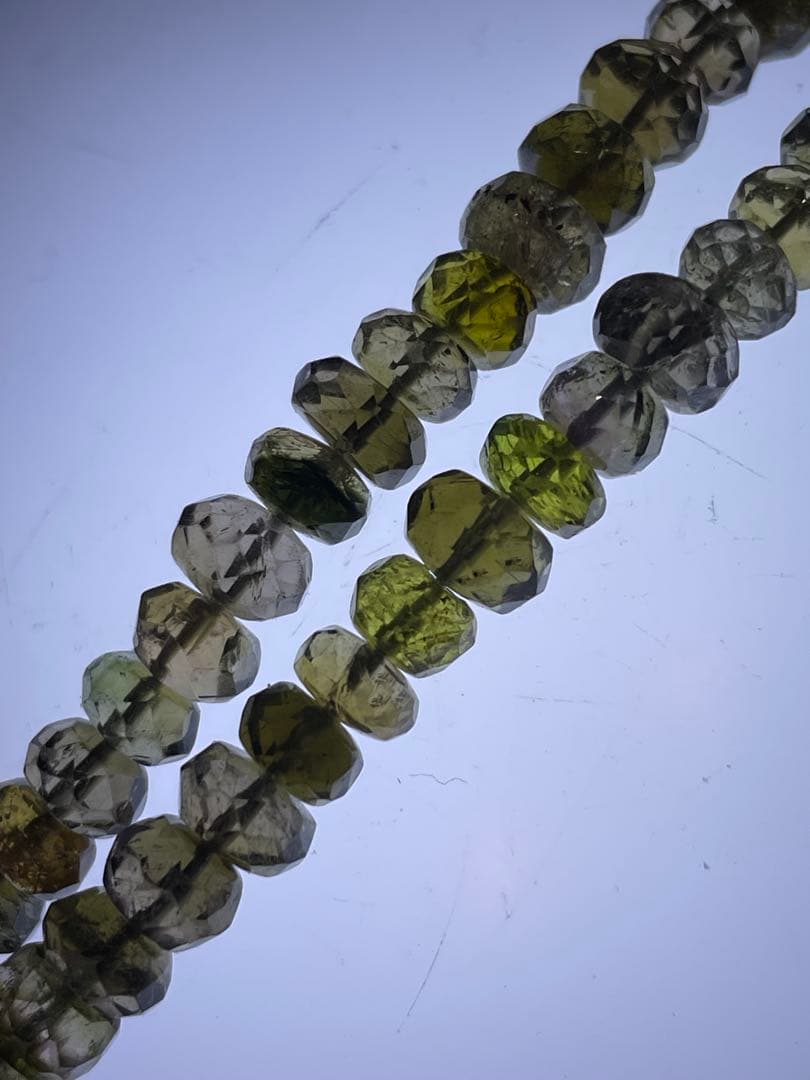 【希少・大粒あり】天然石 ミックストルマリン ボタンカット 4連セット