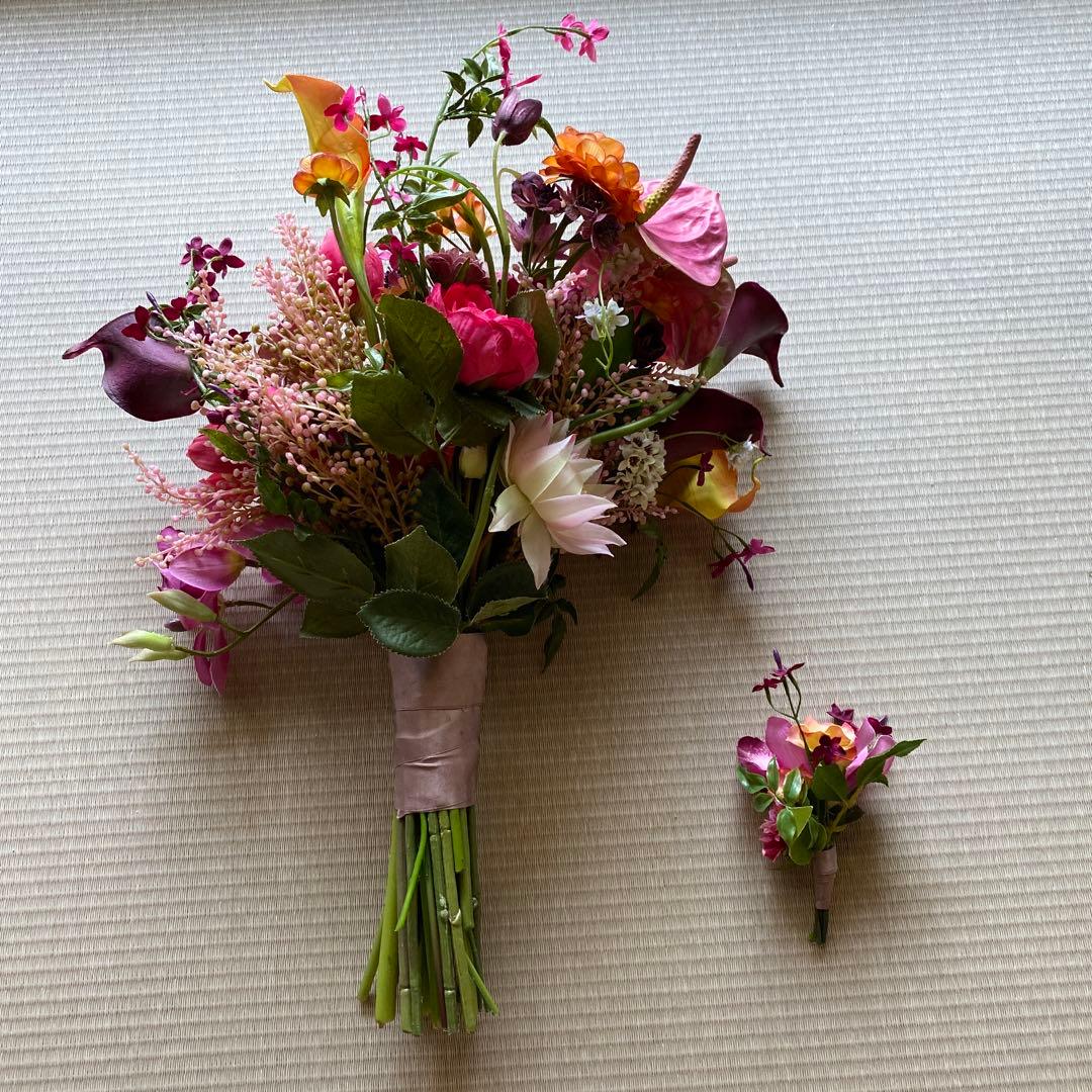 アーティフィシャルフラワー　ブライダルブーケ