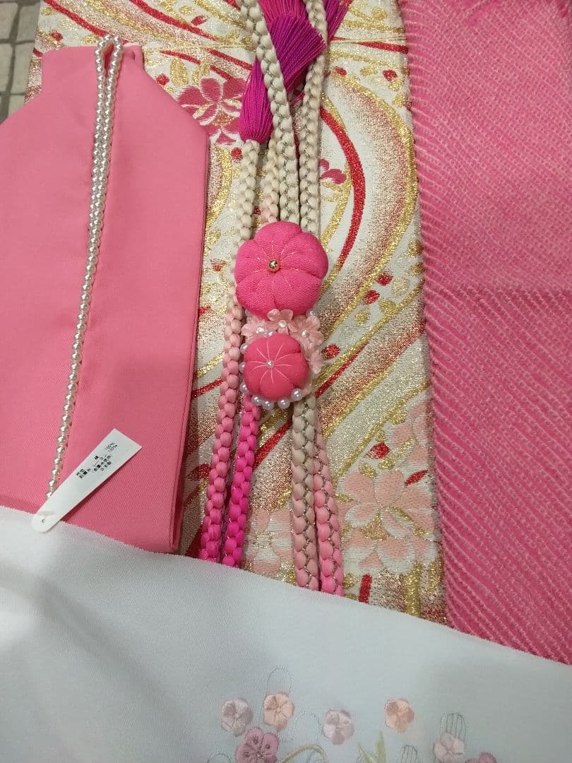 振袖フルセット、正絹新品未使用、成人式、半襟重ね衿帯揚げ帯締め、西陣袋帯、襦袢