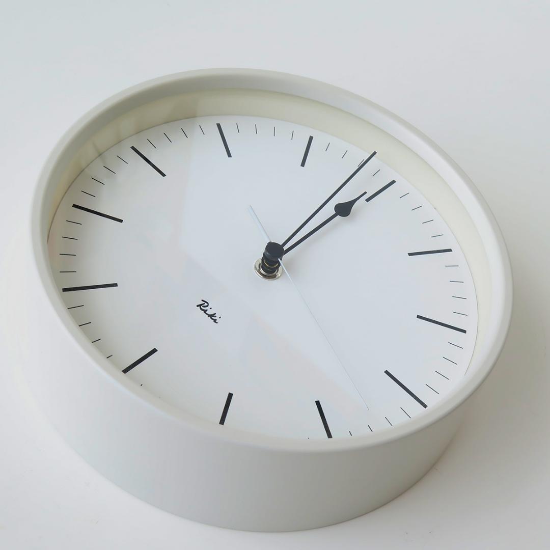 Wi-Fi電波時計 レムノス 渡辺力デザイン リキスチール 白
