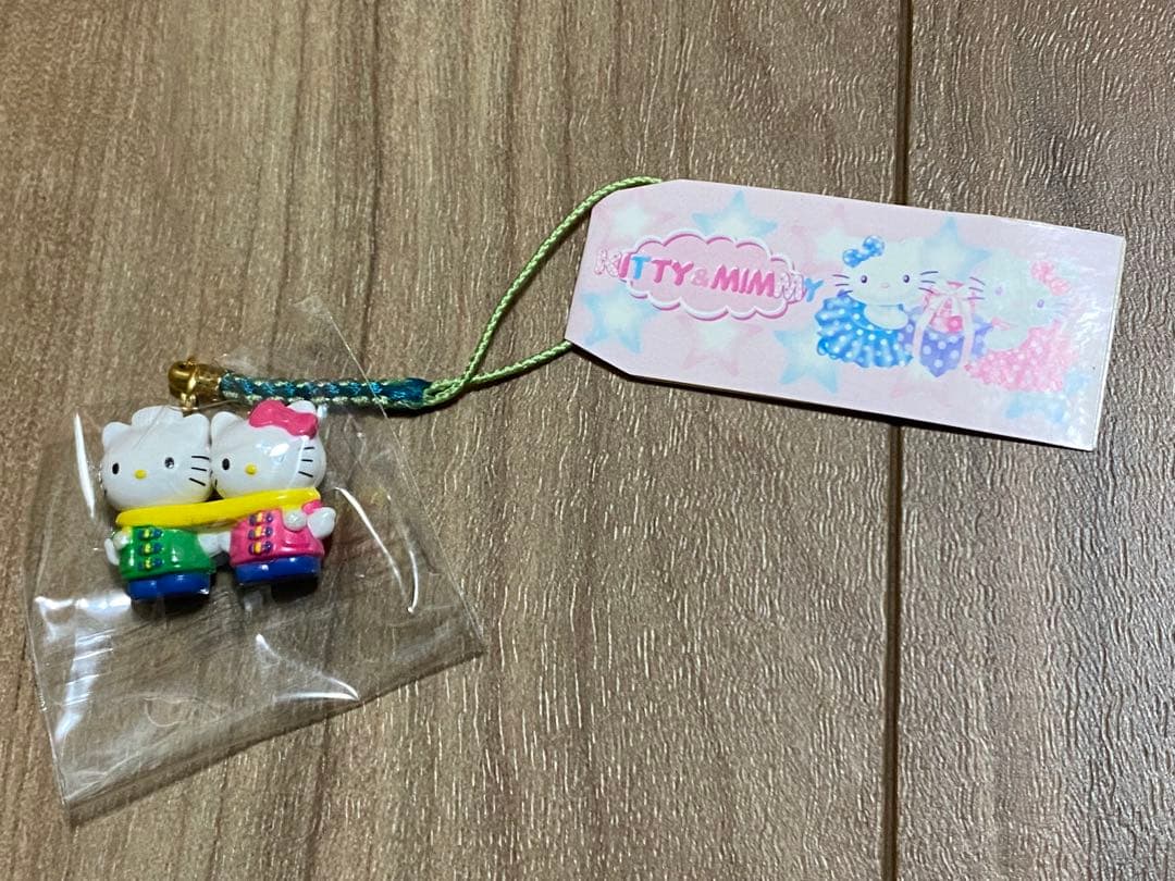 ハローキティ ストラップ 根付 ねつけ クリスマス KITTY&MIMMY