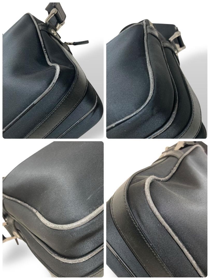 【良品】バーバリー　メッセンジャーバッグ　ショルダー　黒　ノバチェック　ナイロン