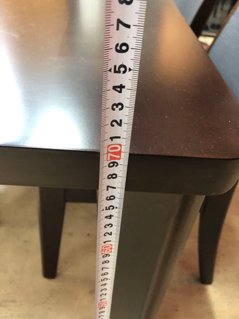 〈手渡し限定＠兵庫県加東市〉ダイニングテーブル＆チェア３脚セット　ブラウン