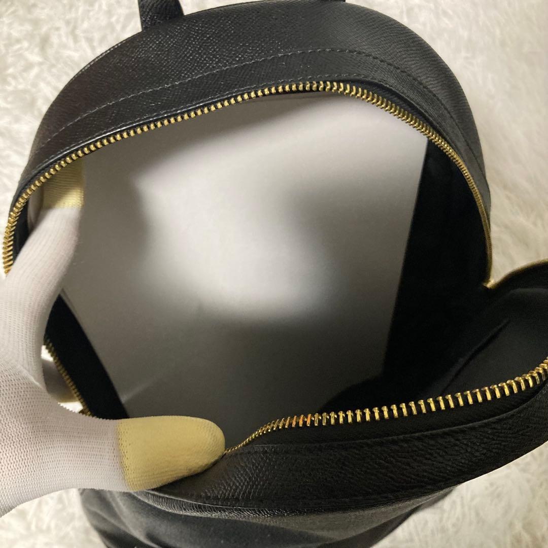 極美品　現行　コーチ　リュック　ケンリー　バックパック　A4収納可　レザー　黒