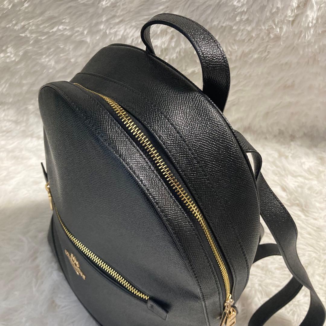 極美品　現行　コーチ　リュック　ケンリー　バックパック　A4収納可　レザー　黒