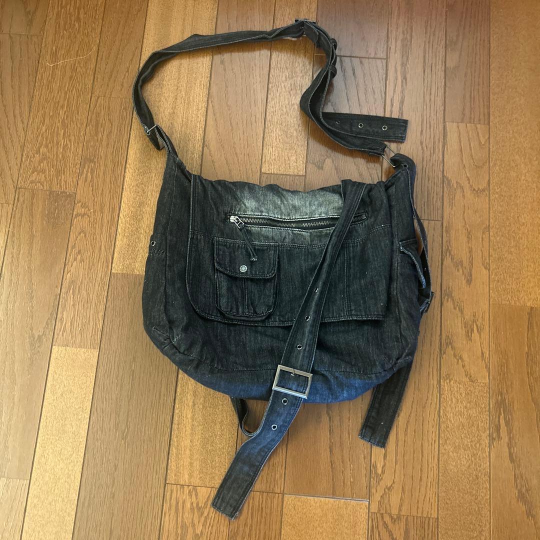 Jaded London デニム風 メッセンジャーバッグ