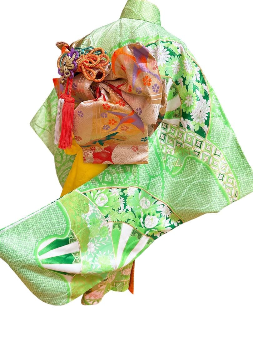 【レトロ・アンティーク】絞り柄 七五三 7歳 フルセット