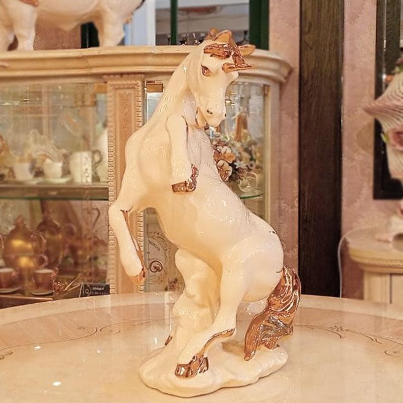 AHURA ユニコーン 置物 イタリア製高級磁器 インテリア 222-1301