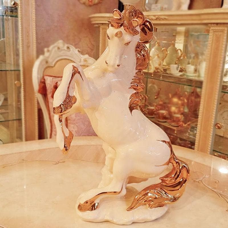 AHURA ユニコーン 置物 イタリア製高級磁器 インテリア 222-1301