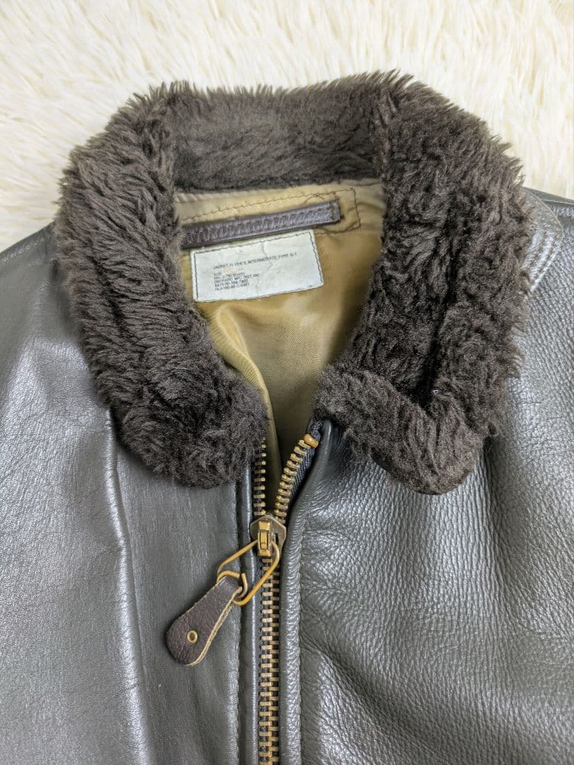 実物 80s サイズ42 G-1 USN レザージャケット フライトジャケット