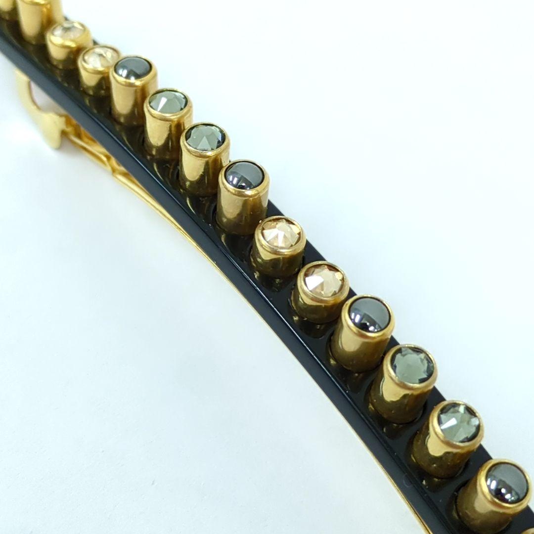 アレクサンドルドゥパリ ヘアピン ライトブラウン グレー系 ラインストーン