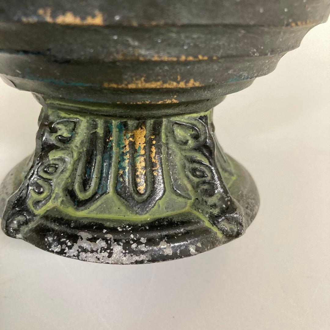 E4 香炉 花生け 鋳物 青銅器風 アンティーク 骨董 古美術 レトロ ヴィンテ