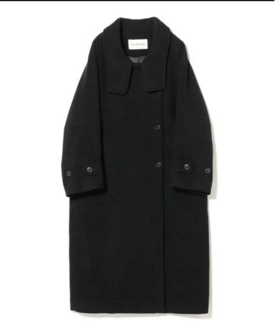 Ray BEAMS モッサ スタンドカラー コート　アウター　ブラック　黒