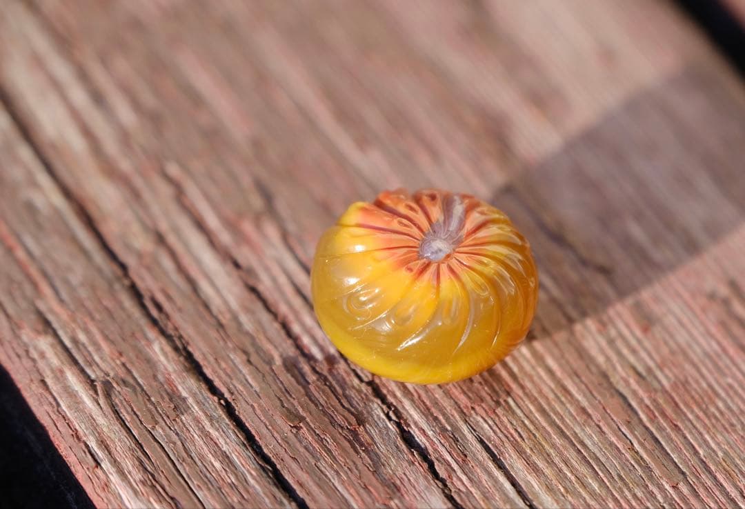 ゴビ石−1332 ゴビ瑪瑙　彫刻　『和菓子』