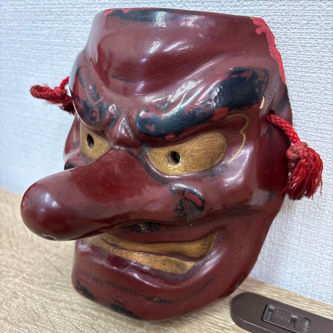 お面　天狗の面　鉄製　魔除開運