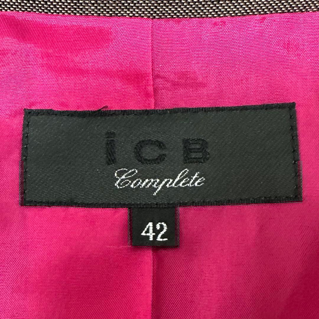 ICB　アイシービー　セットアップスーツ　パンツ　レディース　シルク　42　XL