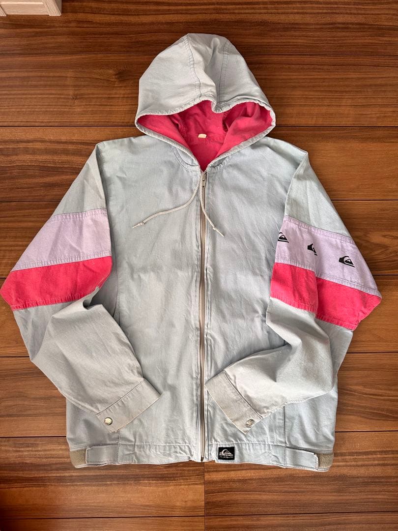 Quiksilver ジップ フード ジャケット ビンテージ スケート サーフ