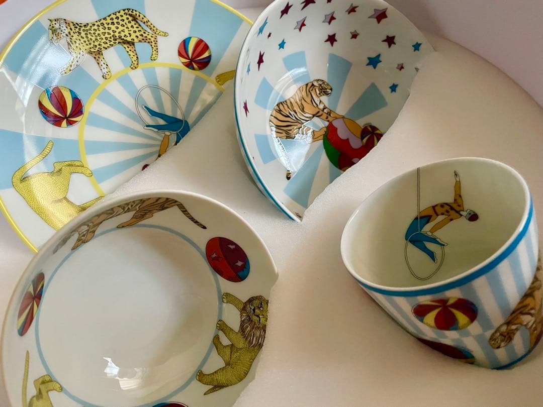 【新品未使用】レア HERMES エポぺ　食器セット　サーカス