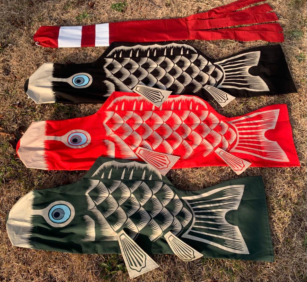 歌川広重「名所江戸百景 水道橋駿河台」手染め鯉のぼり　緑　1.5mセット鯉のぼり