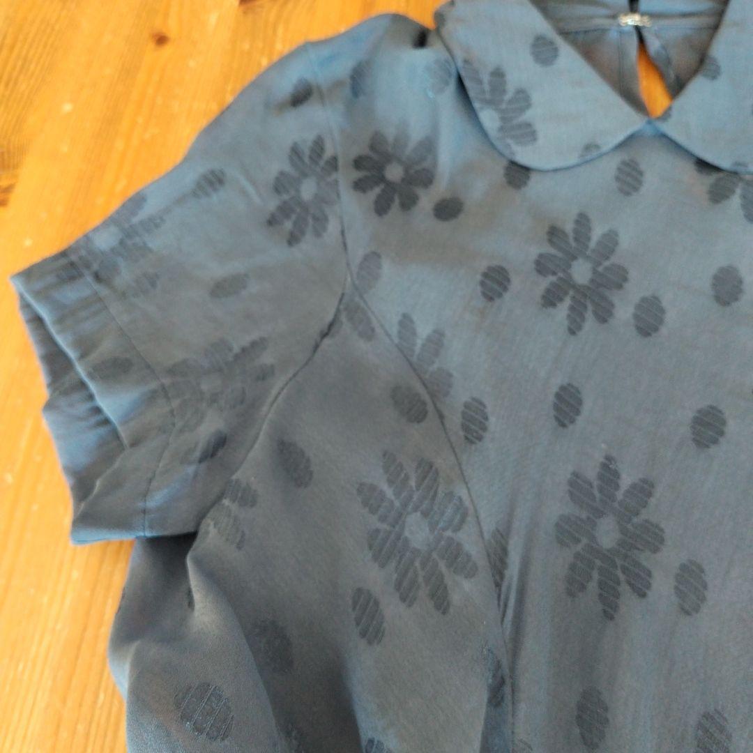 トリココムデギャルソン 丸襟アシンメトリー半袖ブラウスサイズM AD2016