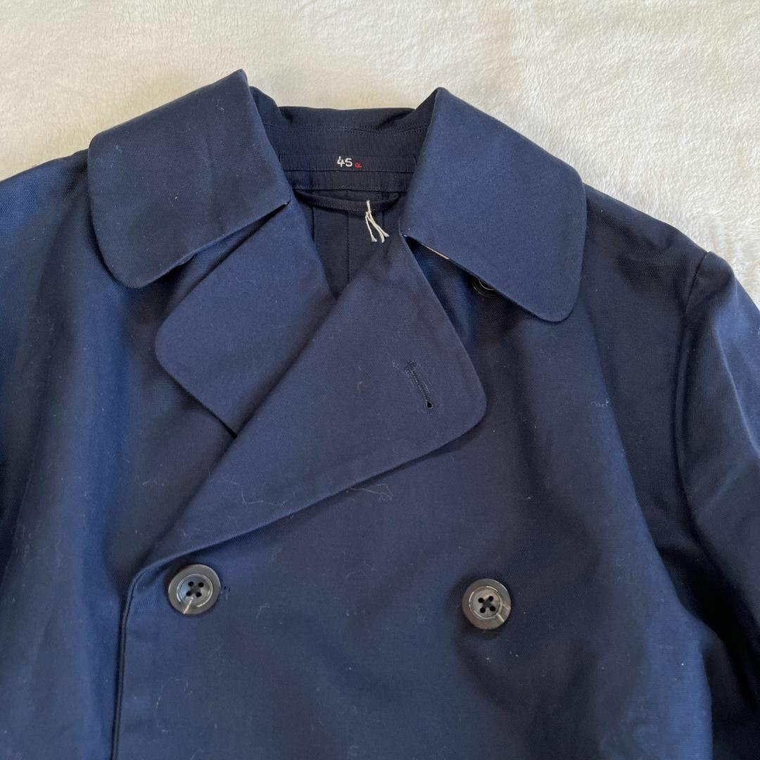 ＊未使用タグ付【45R】トレンチコート　Aライン　インディゴ　大きいサイズ３