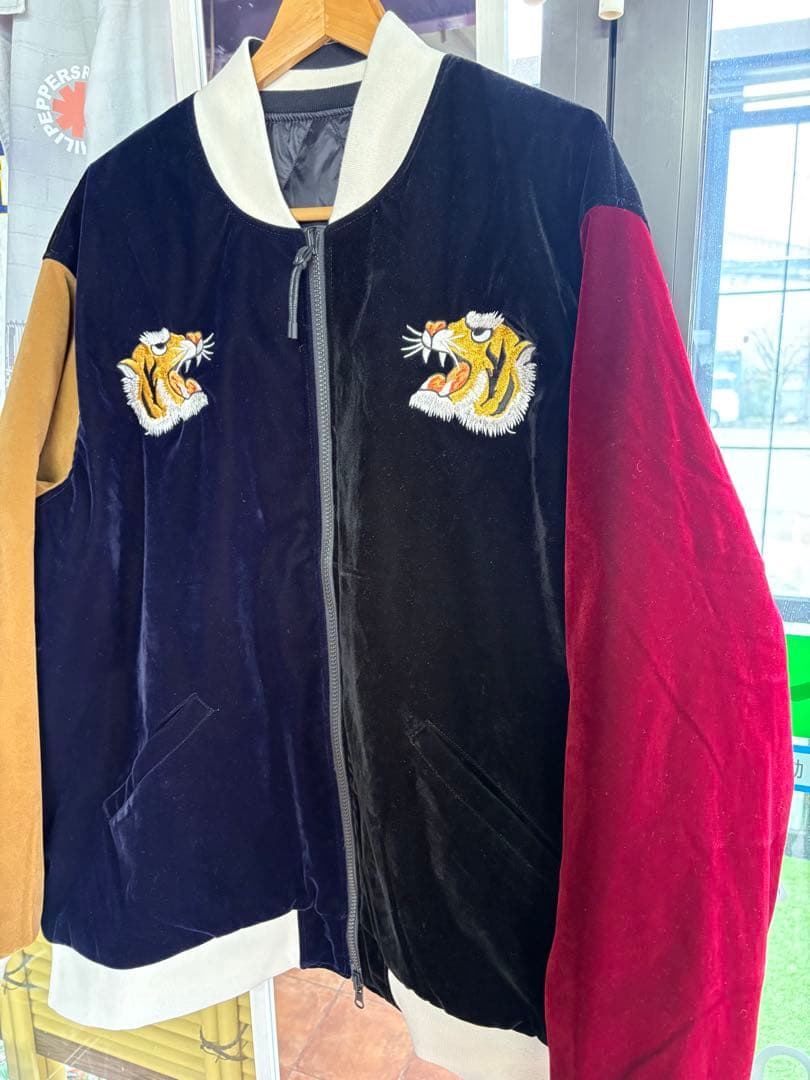 週末限定大特価！TAION♪クレイジー♪ベロアスカジャン♪XXL/ダウン体温