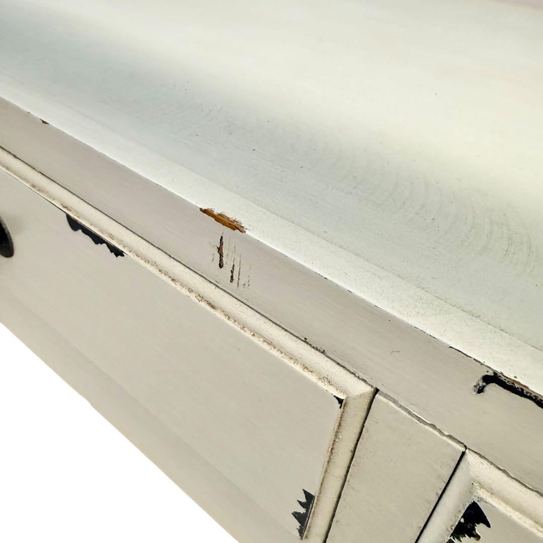 【廃盤】AZUMAYA 東谷 テーブル COL-013 ガラス天板 引き出し付き