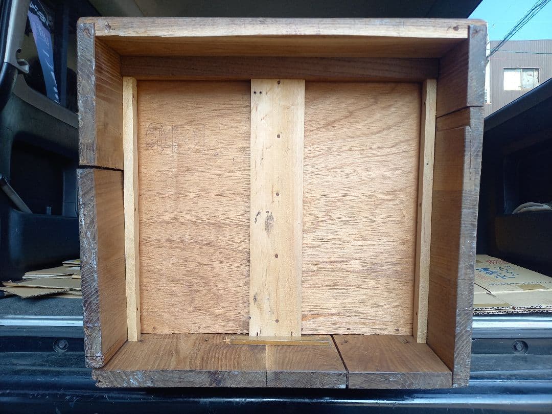 1950's　ヴィンテージ　ドロワー　欅　無垢材　継ぎ組み　細工　真鍮　金具