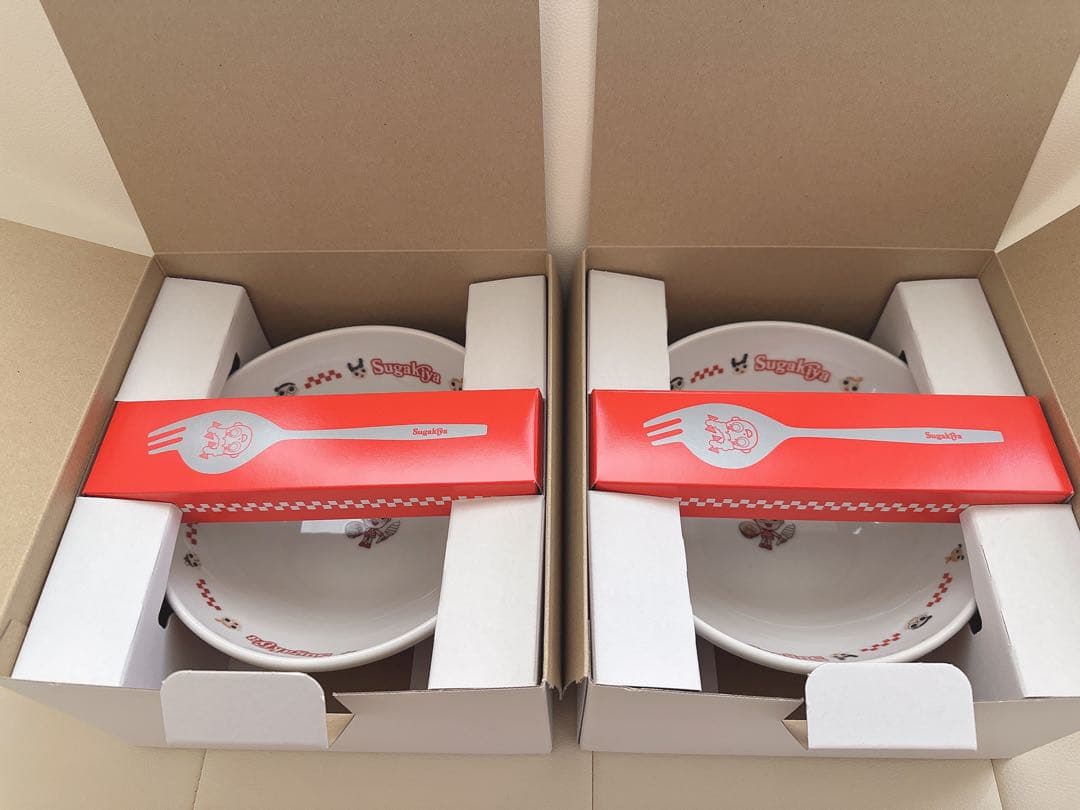 Sugakiya スガキヤ　ラーメンどんぶり＆フォークセット　2点