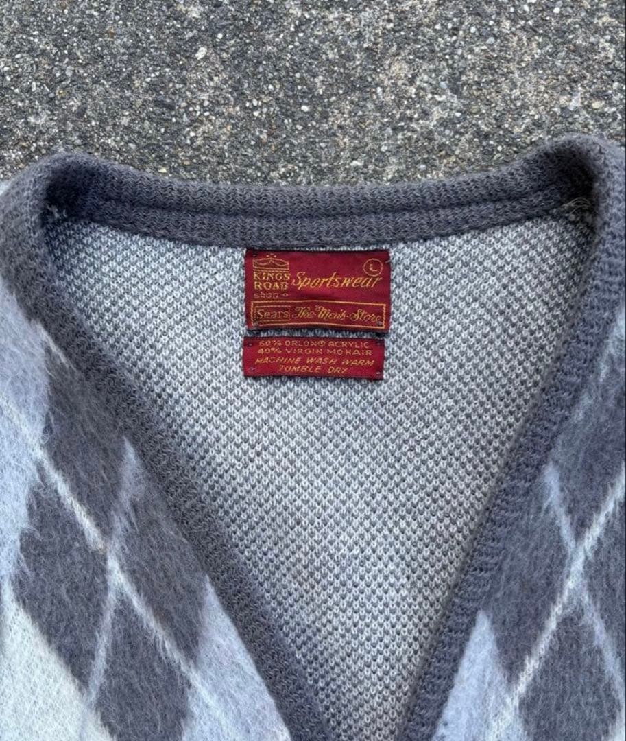 60s searsモヘアカーディガン　ヴィンテージ　Ｌ　vintage
