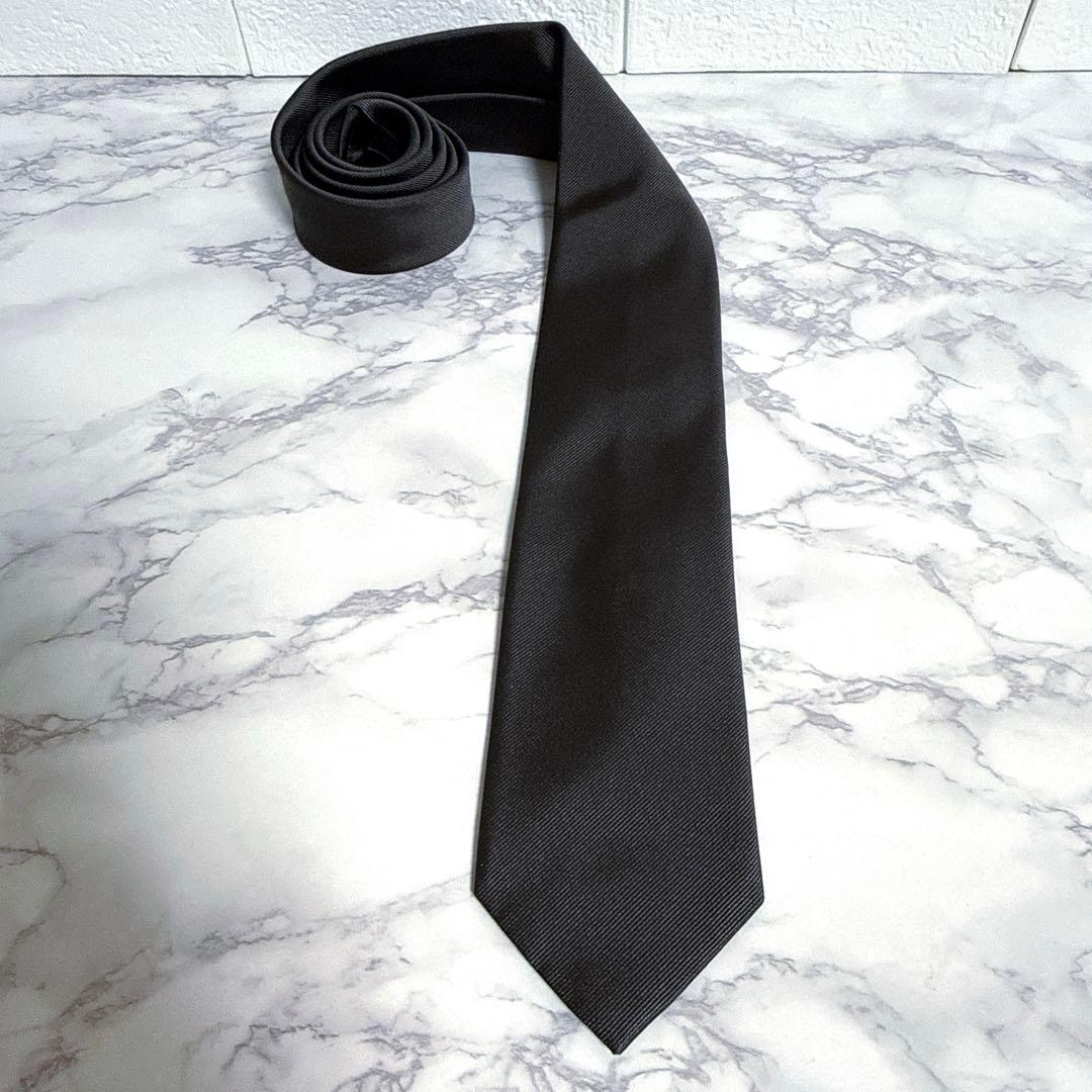 ブリオーニ ネクタイ チャコールグレー イタリア製　 美品