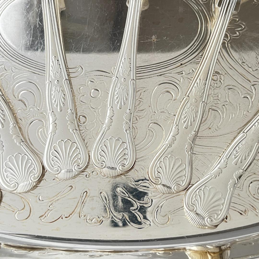 【英国】 キングスパターン アイススプーン 6本 / サーバー 1本