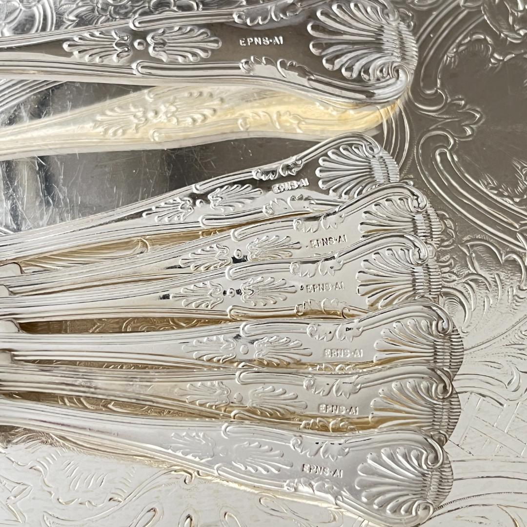 【英国】 キングスパターン アイススプーン 6本 / サーバー 1本