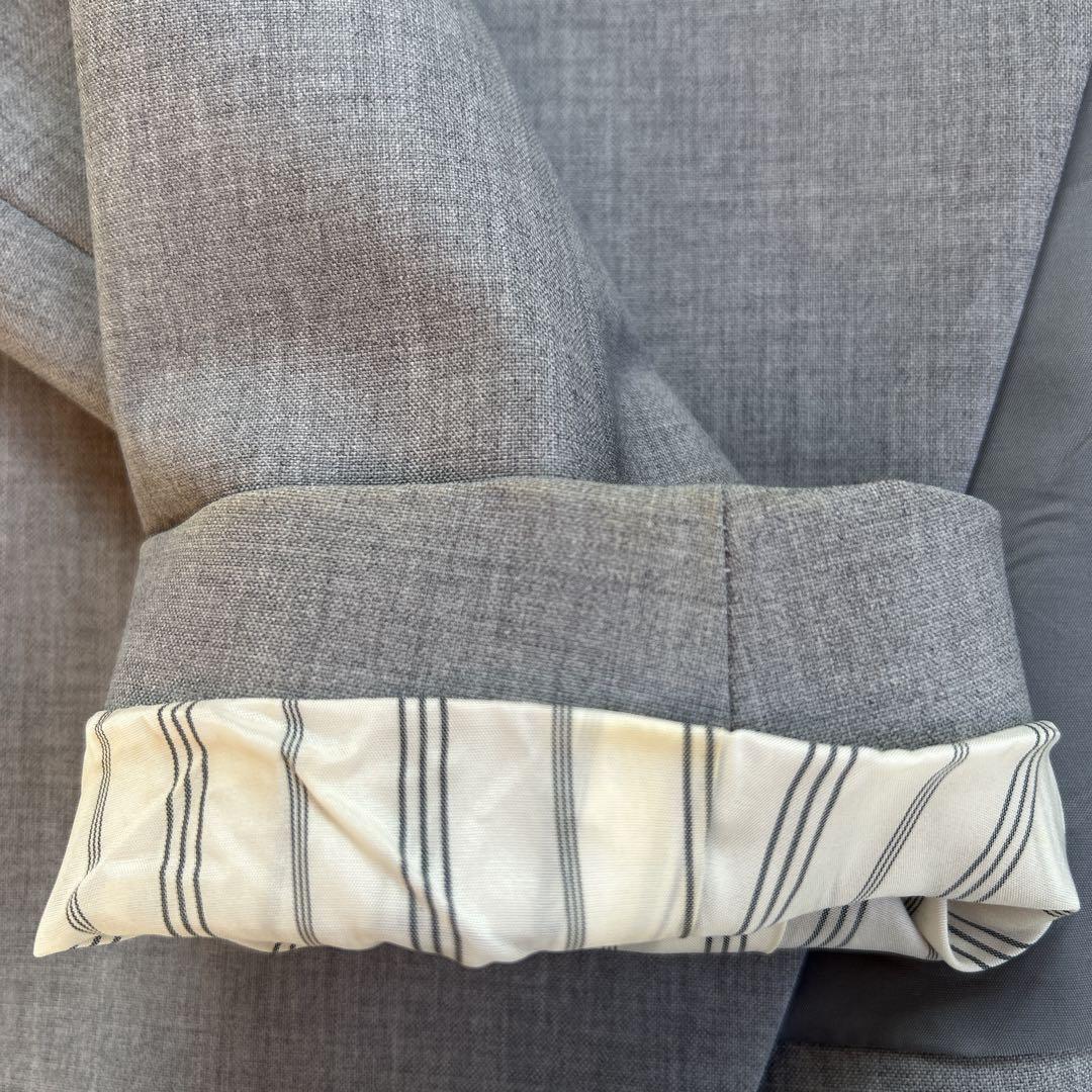 【現行タグ】セオリー ノーカラー グレー　パンツスーツ LANAI ウール