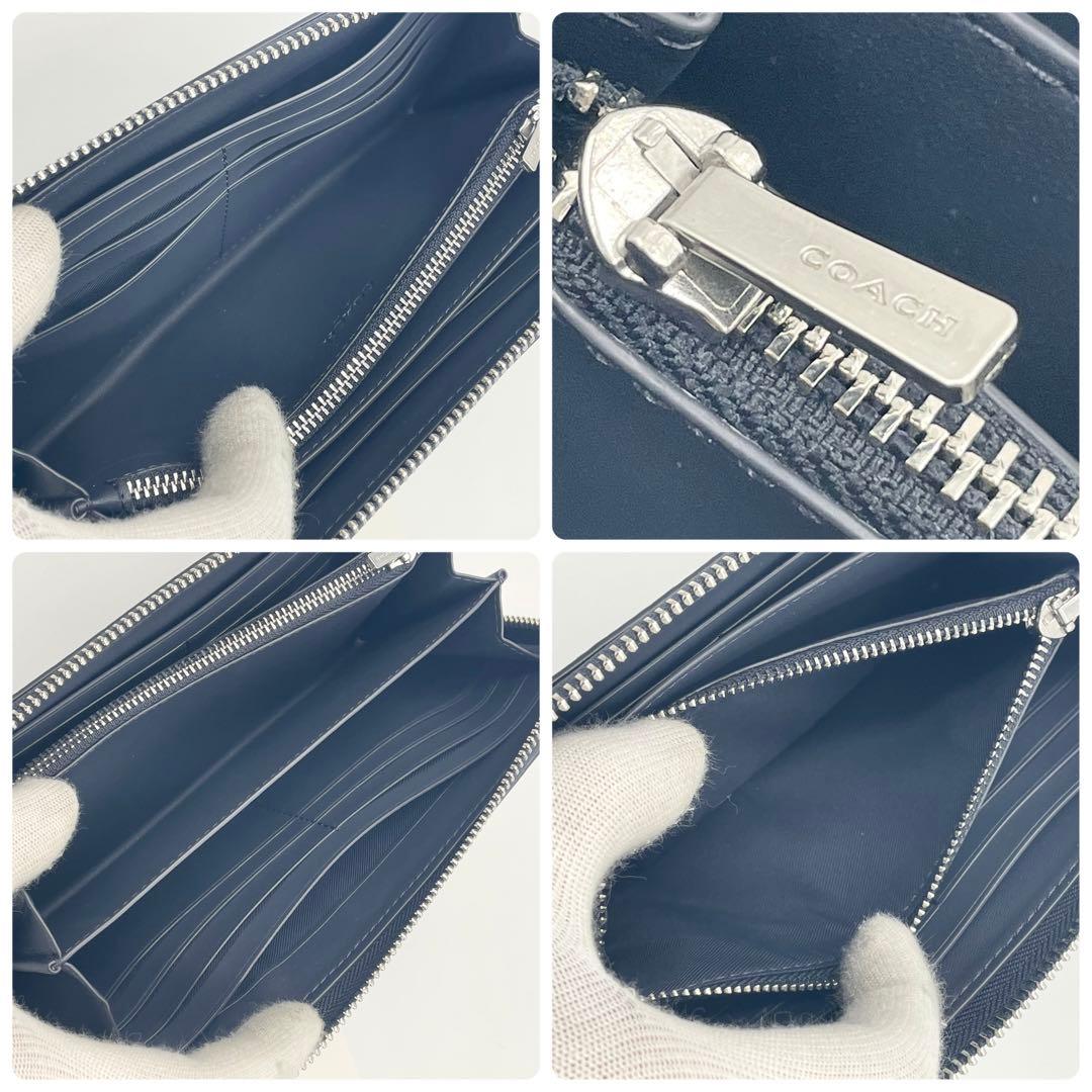 未使用級✨COACH ロング ジップ アラウンド ウォレット スカイブルーマルチ