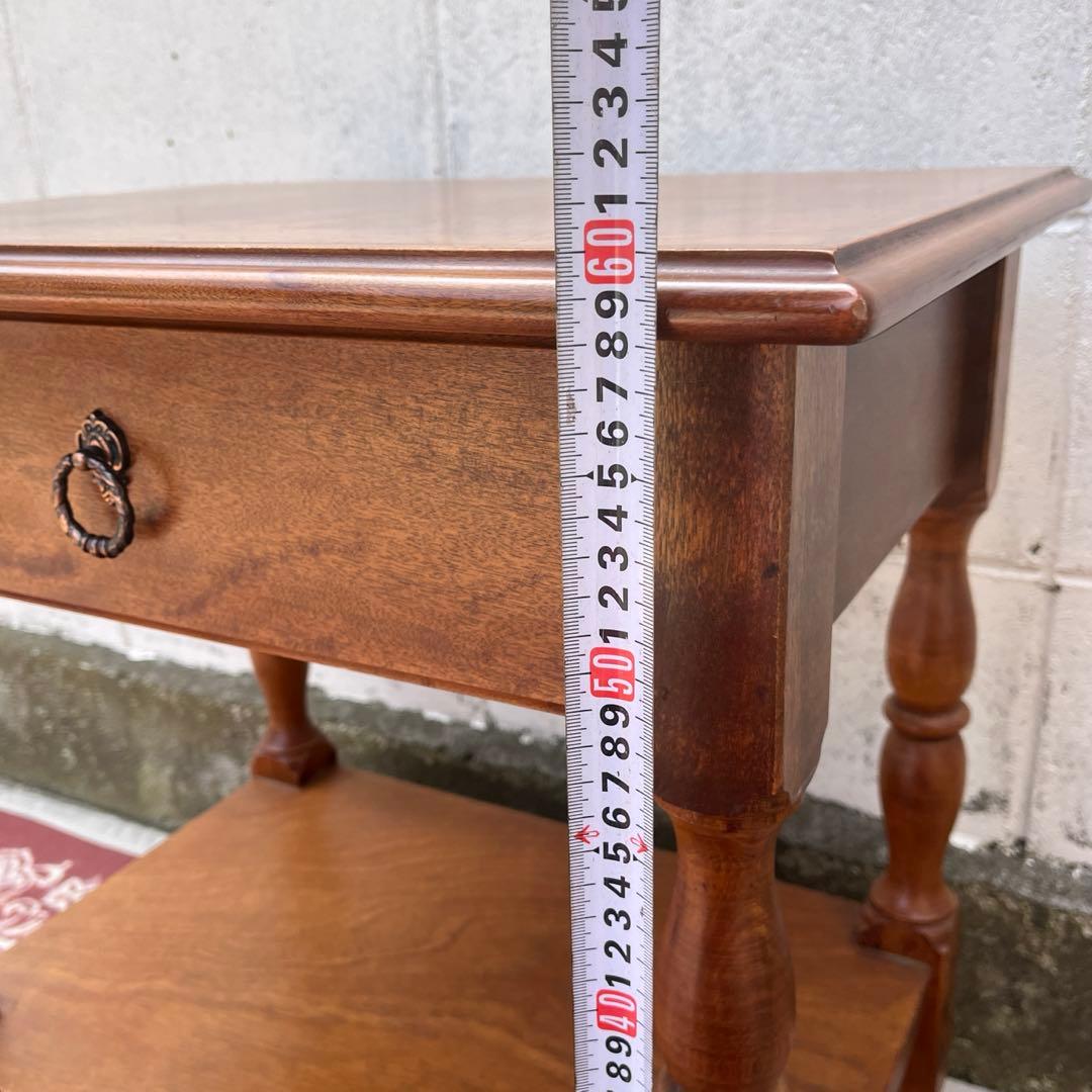 古家具ビンテージ品◾️引き出し付き 飾り棚 ディスプレイ棚 電話台 木製家具