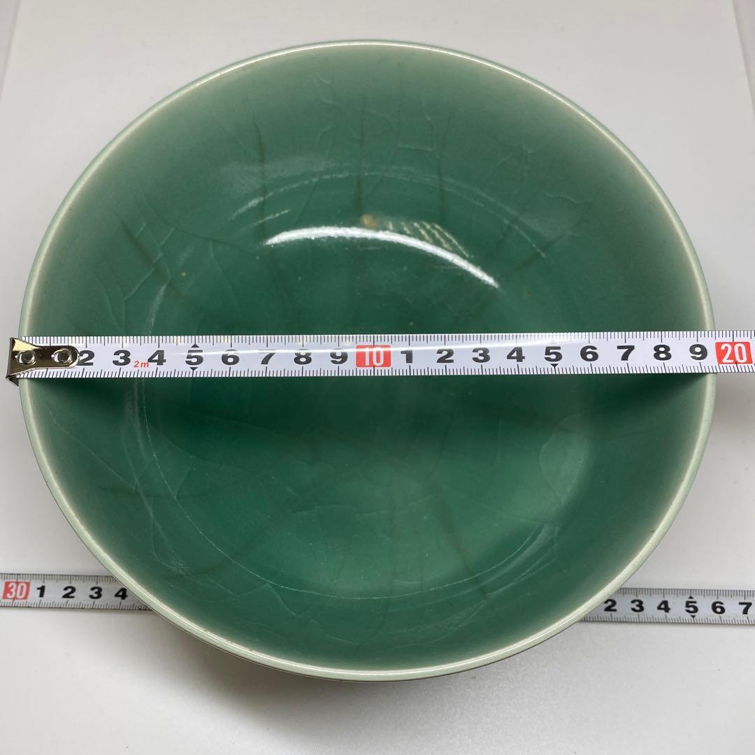 名工　中島宏　青磁鉢　タトチ　直径約20cm 東N7-1018①