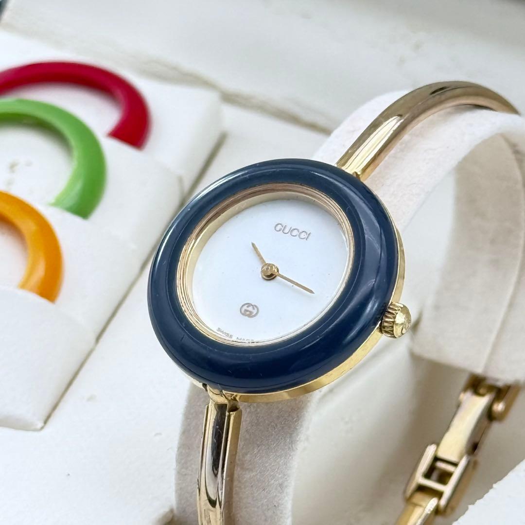 新品電池　GUCCI チェンジベゼル 腕時計 クォーツ　レディース　全6色